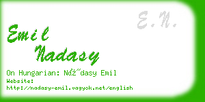 emil nadasy business card